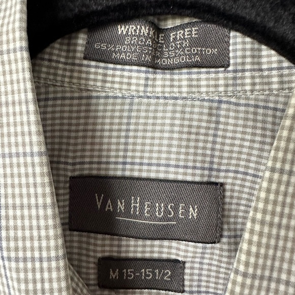 Bundle Of 2 Medium Casual Men’s Button Down Shirt Dockers & Van Heusen - Picture 7 of 8
